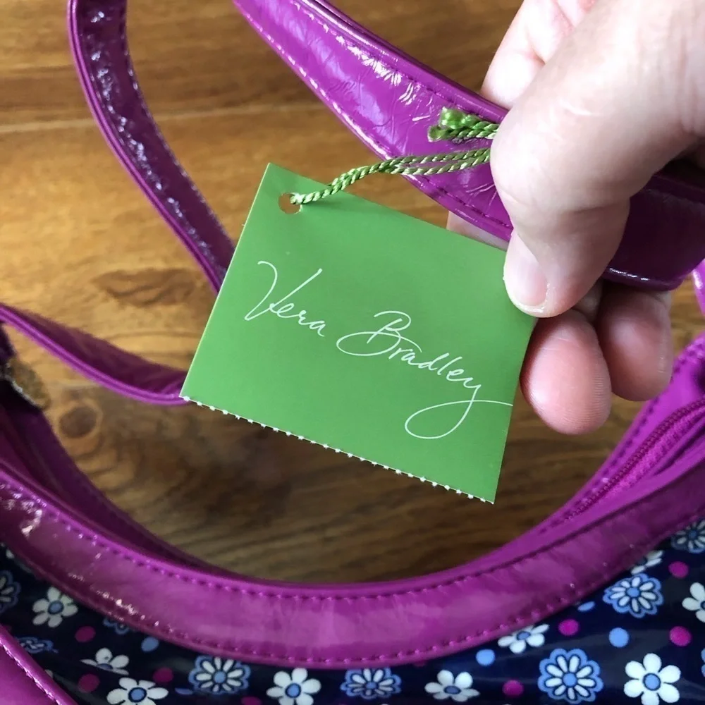 Vera Bradley Hotsy Totsy Hobo in boysenberry print (tiny Flaw)